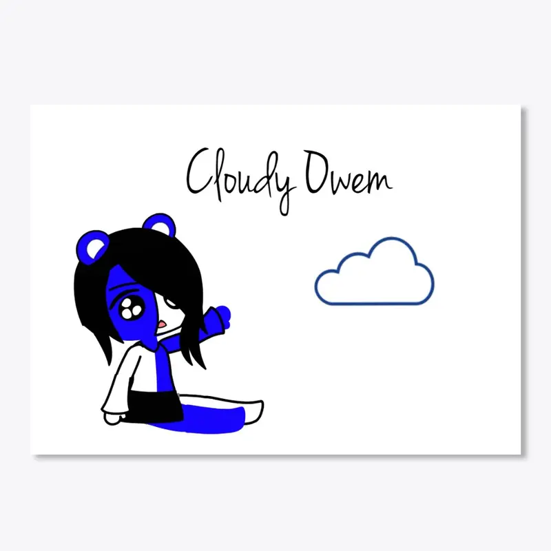 cloudy owen sticker